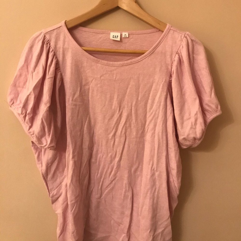 GAP Pink Blouse with Ruffled Sleeves